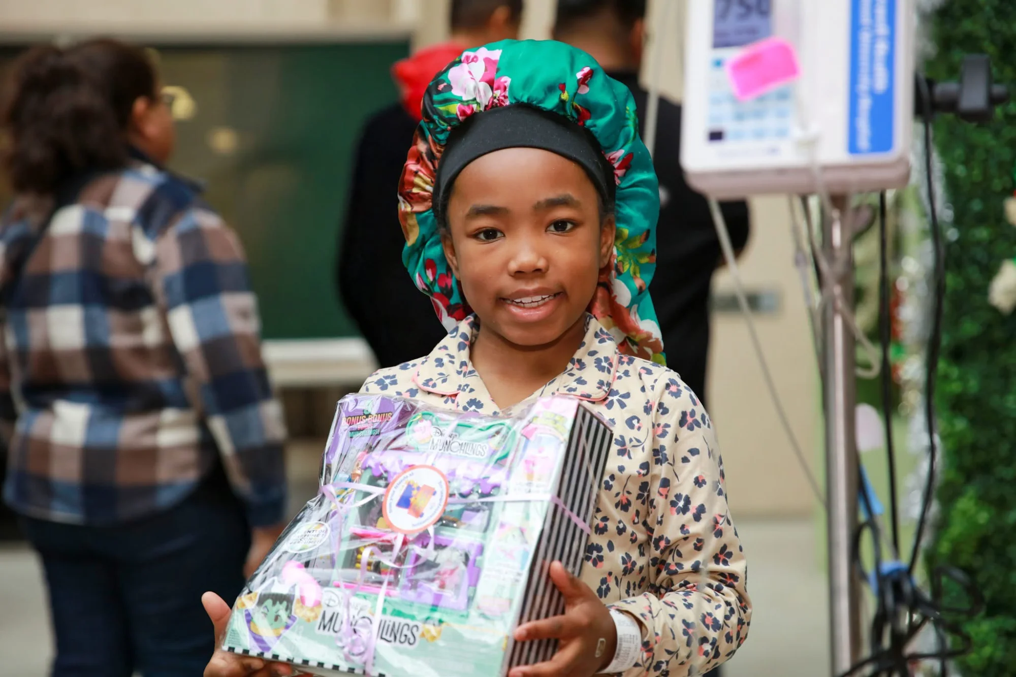 Happy child with new toy