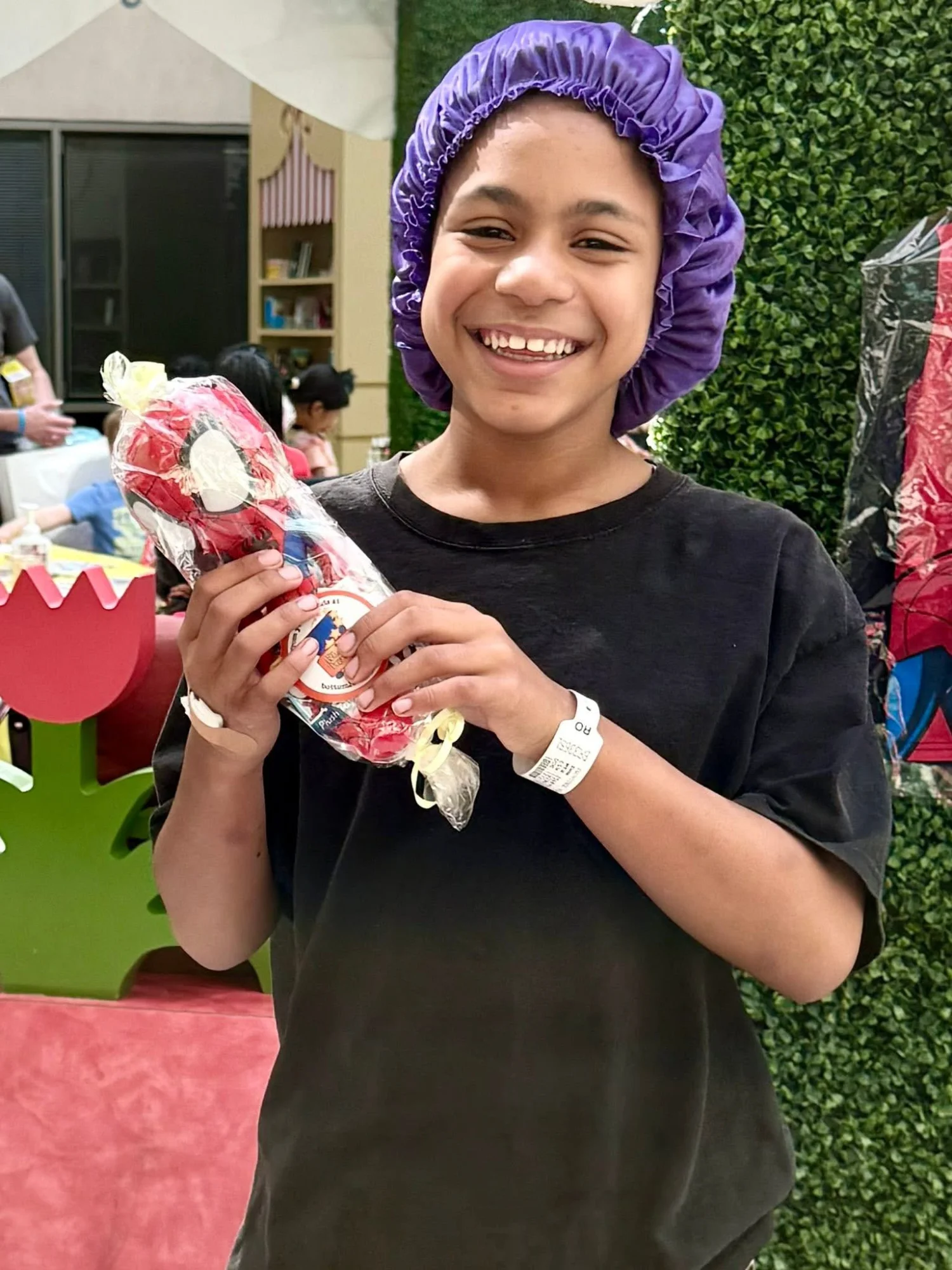 Child showing new toy